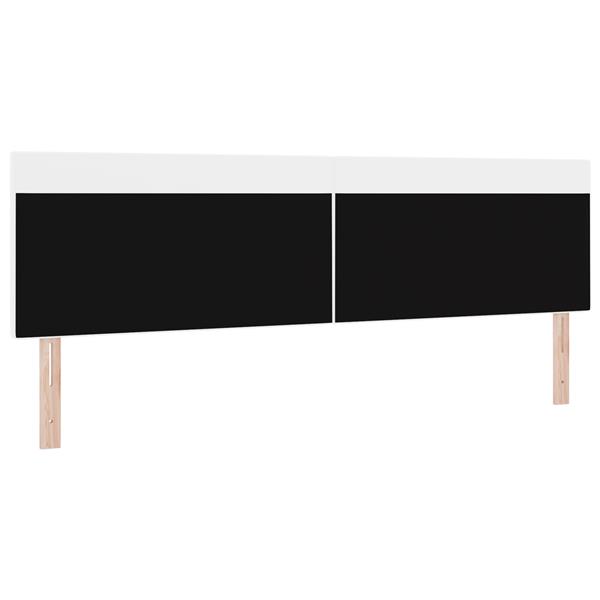 Grote foto vidaxl hoofdbord met led striplichten wandgemonteerd wit 200 cm pvc antiek en kunst stoelen en banken