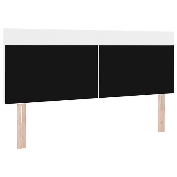 Grote foto vidaxl hoofdbord met led striplichten wandgemonteerd wit 144 cm pvc antiek en kunst stoelen en banken