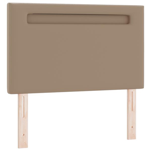 Grote foto vidaxl hoofdbord met led striplichten cappuccino 100 cm pvc antiek en kunst stoelen en banken