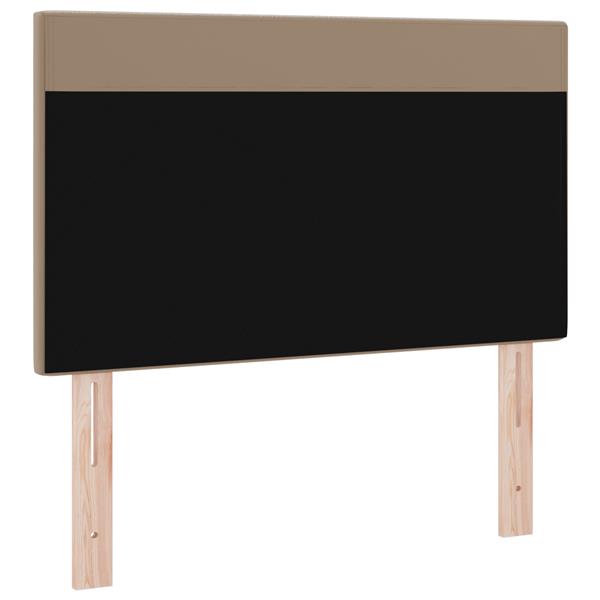 Grote foto vidaxl hoofdbord met led striplichten cappuccino 100 cm pvc antiek en kunst stoelen en banken