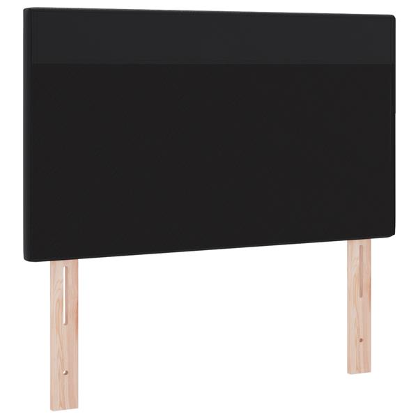 Grote foto vidaxl hoofdbord met led striplichten wandgemonteerd zwart 100 cm pvc antiek en kunst stoelen en banken