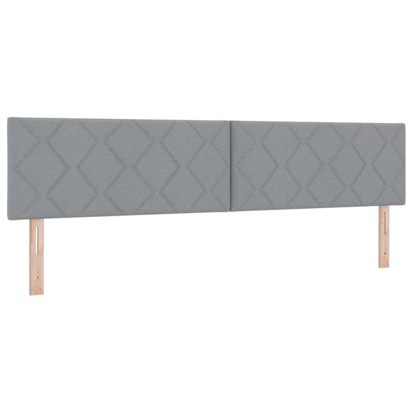Grote foto vidaxl stoffen hoofdbord geometrisch lichtgrijs 200 cm stof antiek en kunst stoelen en banken