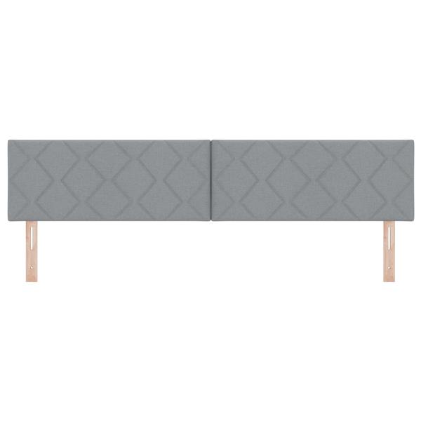 Grote foto vidaxl stoffen hoofdbord geometrisch lichtgrijs 200 cm stof antiek en kunst stoelen en banken