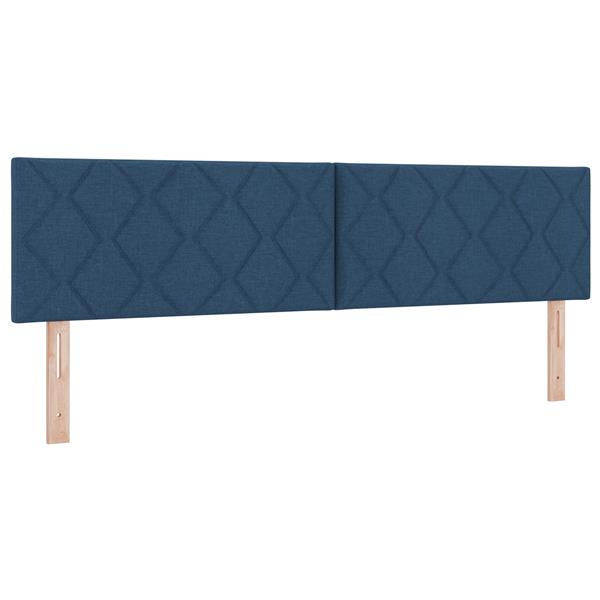 Grote foto vidaxl stoffen hoofdbord geometrisch met hoofdeinde blauw 180 cm stof antiek en kunst stoelen en banken