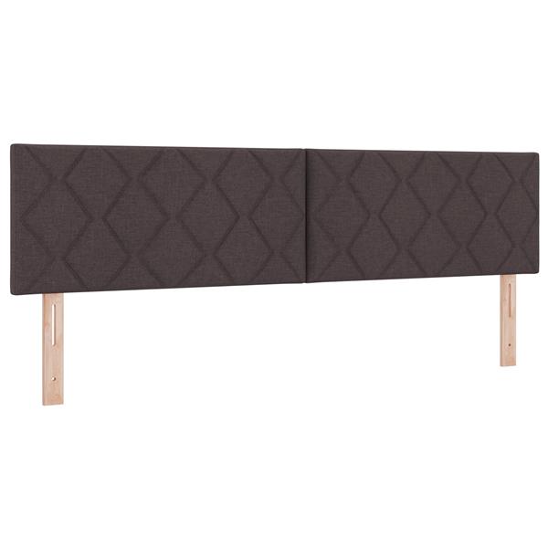 Grote foto vidaxl stoffen hoofdbord geometrisch donkerbruin 180 cm stof antiek en kunst stoelen en banken