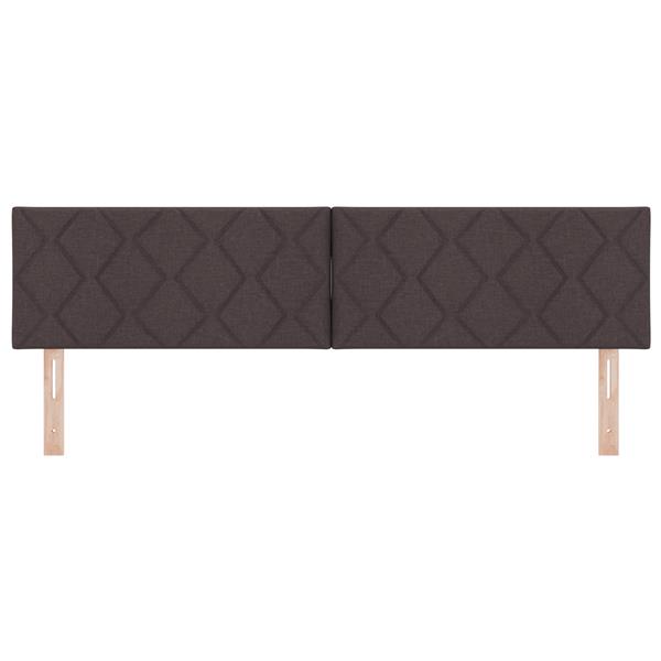 Grote foto vidaxl stoffen hoofdbord geometrisch donkerbruin 180 cm stof antiek en kunst stoelen en banken