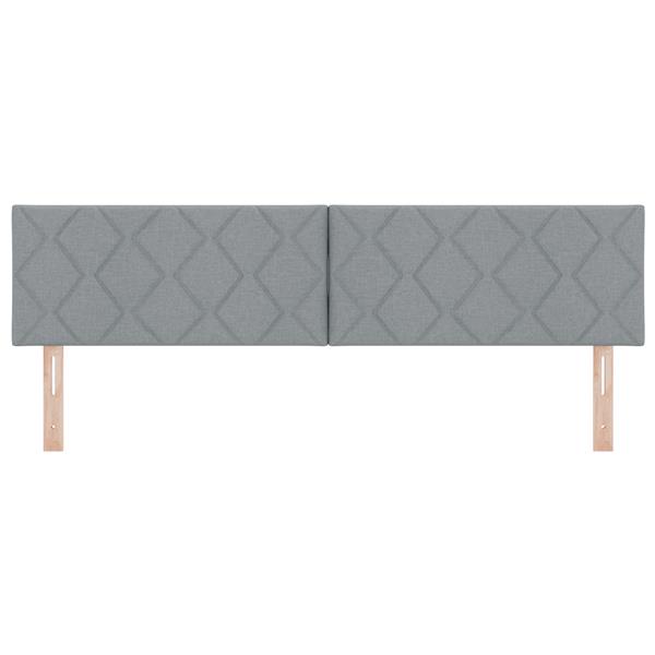 Grote foto vidaxl stoffen hoofdbord anders met hoofdeinde lichtgrijs 180 cm stof antiek en kunst stoelen en banken