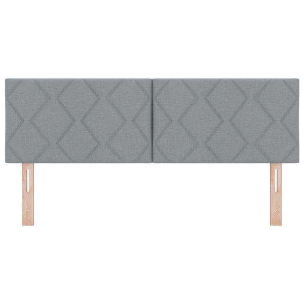 Grote foto vidaxl stoffen hoofdbord geometrisch lichtgrijs 144 cm stof antiek en kunst stoelen en banken