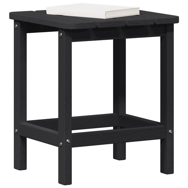Grote foto vidaxl adirondack zij tafel zwart 38 x 38 x 46 cm hdpe tuin en terras tuinmeubelen