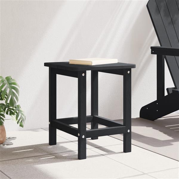 Grote foto vidaxl adirondack zij tafel zwart 38 x 38 x 46 cm hdpe tuin en terras tuinmeubelen
