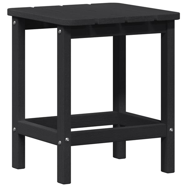 Grote foto vidaxl adirondack zij tafel zwart 38 x 38 x 46 cm hdpe tuin en terras tuinmeubelen