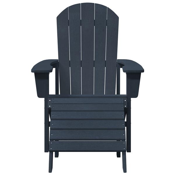 Grote foto vidaxl adirondack stoel marineblauw 74 x 82 x 92cm kunststof tuin en terras tuinmeubelen