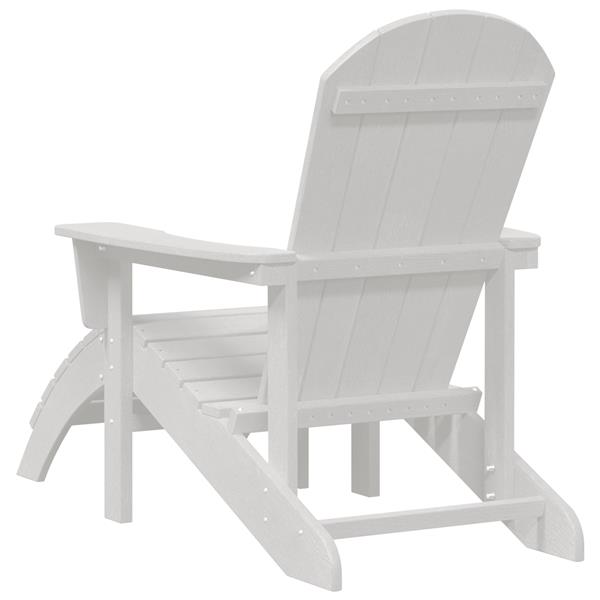 Grote foto vidaxl adirondack stoel wit 74 x 82 x 92cm kunststof tuin en terras tuinmeubelen