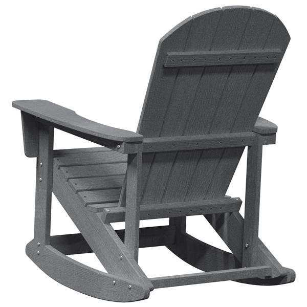 Grote foto vidaxl adirondack schommelstoel lichtgrijs 73.5 x 92 x 90cm kunststof tuin en terras tuinmeubelen