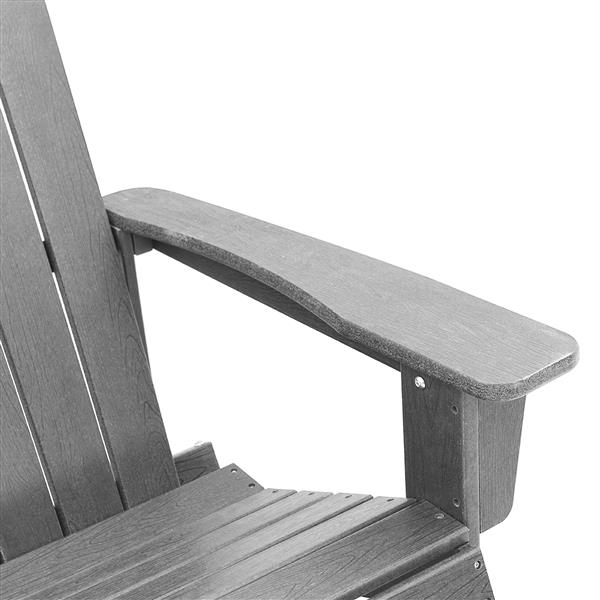 Grote foto vidaxl adirondack schommelstoel lichtgrijs 73.5 x 92 x 90cm kunststof tuin en terras tuinmeubelen