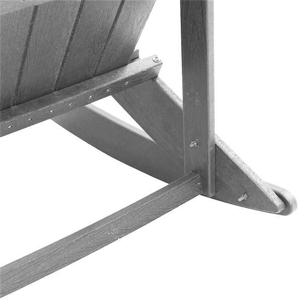 Grote foto vidaxl adirondack schommelstoel lichtgrijs 73.5 x 92 x 90cm kunststof tuin en terras tuinmeubelen