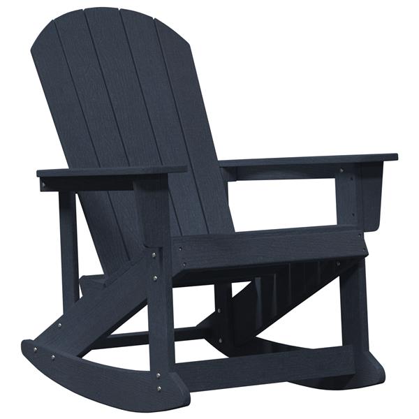 Grote foto vidaxl adirondack schommelstoel marineblauw 73.5 x 92 x 90cm kunststof tuin en terras tuinmeubelen
