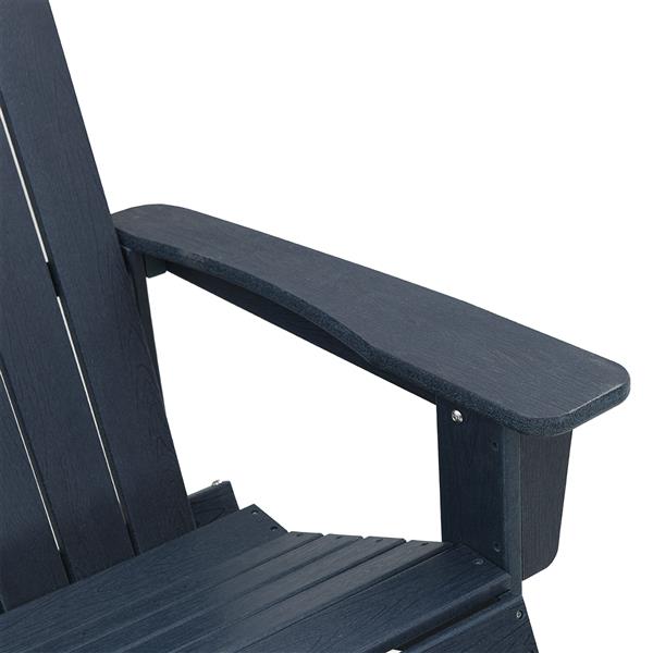 Grote foto vidaxl adirondack schommelstoel marineblauw 73.5 x 92 x 90cm kunststof tuin en terras tuinmeubelen