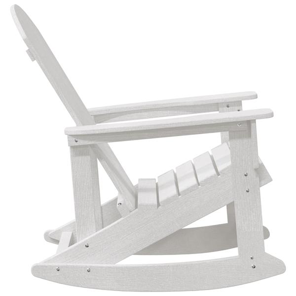 Grote foto vidaxl adirondack schommelstoel wit 73.5 x 92 x 90cm kunststof tuin en terras tuinmeubelen