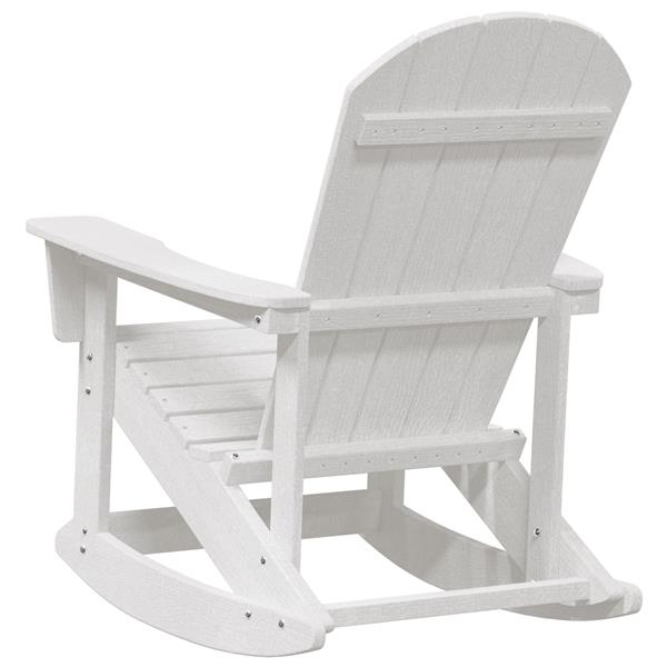 Grote foto vidaxl adirondack schommelstoel wit 73.5 x 92 x 90cm kunststof tuin en terras tuinmeubelen