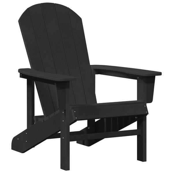 Grote foto vidaxl adirondack stoel zwart 74 x 82 x 92cm kunststof tuin en terras tuinmeubelen