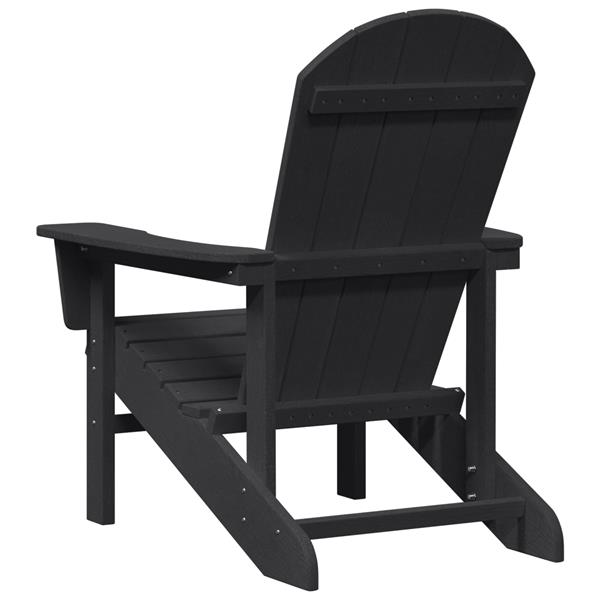 Grote foto vidaxl adirondack stoel zwart 74 x 82 x 92cm kunststof tuin en terras tuinmeubelen