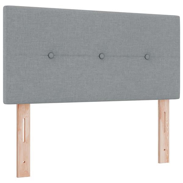 Grote foto vidaxl hoofdbord met hoofdeinde lichtgrijs 100 cm stof antiek en kunst stoelen en banken