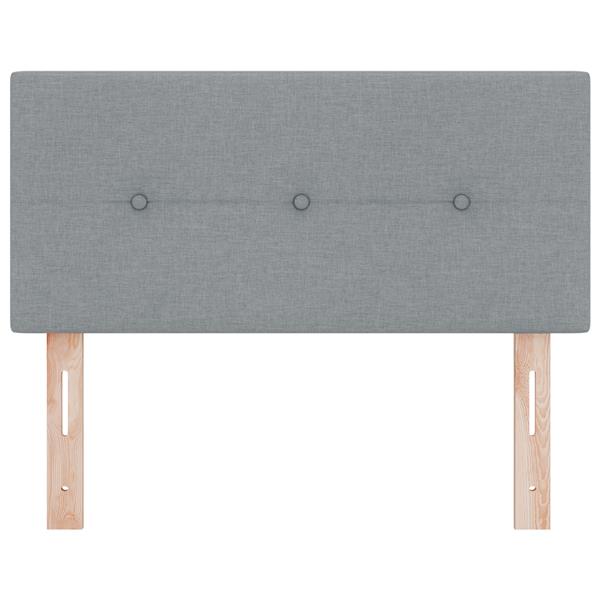 Grote foto vidaxl hoofdbord met hoofdeinde lichtgrijs 100 cm stof antiek en kunst stoelen en banken