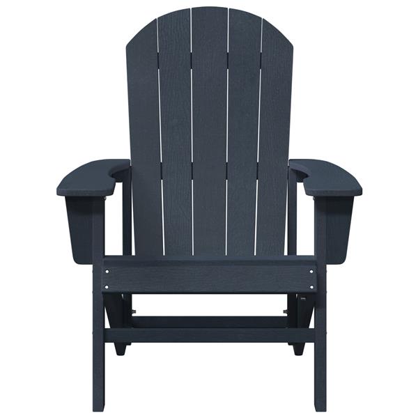 Grote foto vidaxl adirondack stoel marineblauw 74 x 82 x 92cm hdpe tuin en terras tuinmeubelen