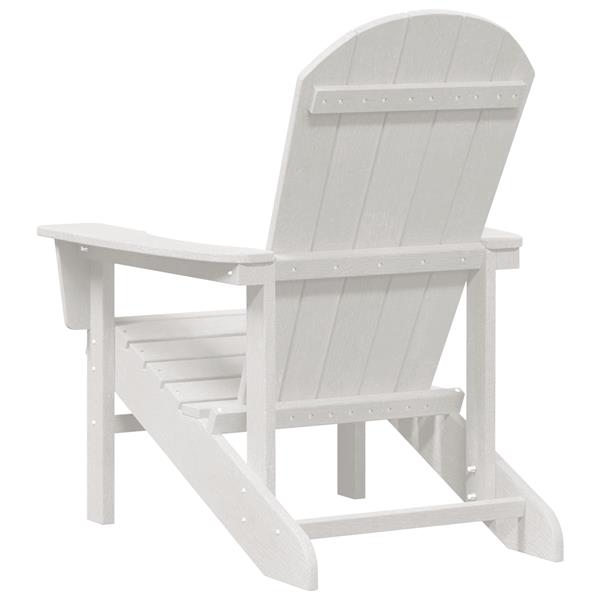 Grote foto vidaxl adirondack stoel wit 74 x 82 x 92cm hdpe tuin en terras tuinmeubelen
