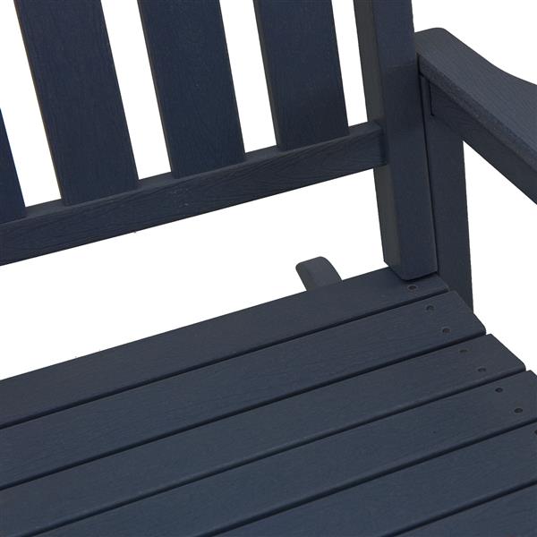 Grote foto vidaxl tuin schommelstoel marineblauw 70 x 92 x 108cm kunststof tuin en terras tuinmeubelen