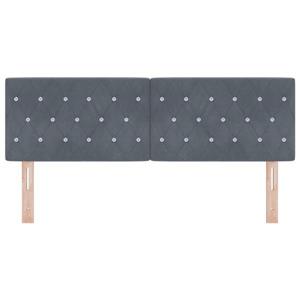 Grote foto vidaxl fluwelen hoofdbord geruit donkergrijs 140 cm fluweel antiek en kunst stoelen en banken