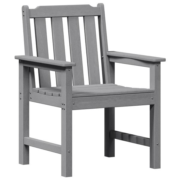 Grote foto vidaxl tuinstoel met kussen 2 pcs lichtgrijs 65.5 x 59 x 88cm hdpe tuin en terras tuinmeubelen