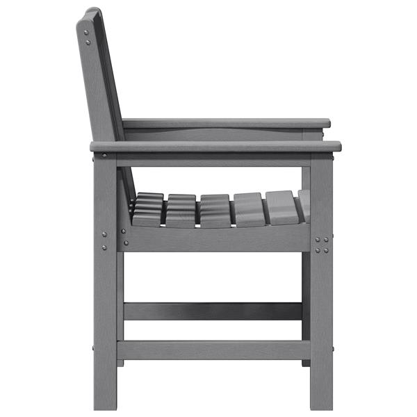 Grote foto vidaxl tuinstoel met kussen 2 pcs lichtgrijs 65.5 x 59 x 88cm hdpe tuin en terras tuinmeubelen