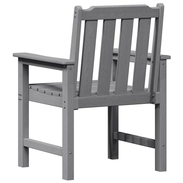 Grote foto vidaxl tuinstoel met kussen 2 pcs lichtgrijs 65.5 x 59 x 88cm hdpe tuin en terras tuinmeubelen