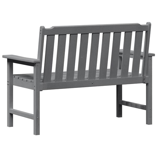 Grote foto vidaxl tuinbank met kussen lichtgrijs 120 x 59 x 88cm hdpe tuin en terras tuinmeubelen