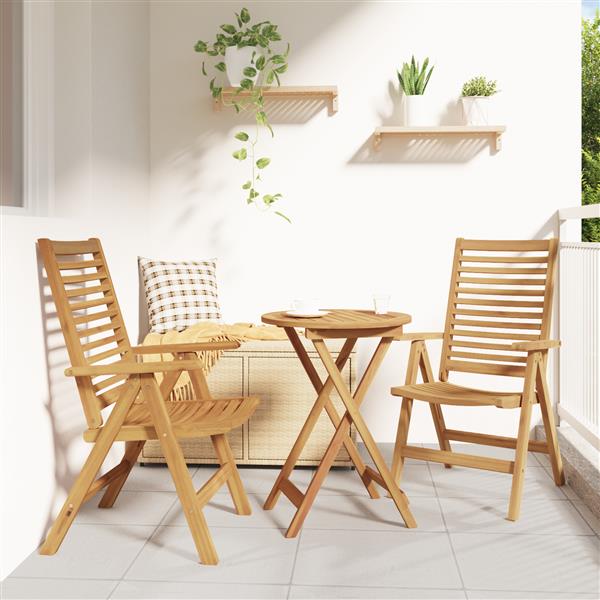 Grote foto vidaxl tuinstoelen 2 pcs bruin 52 x 64.5 x 108 cm massief acaciahout tuin en terras tuinmeubelen