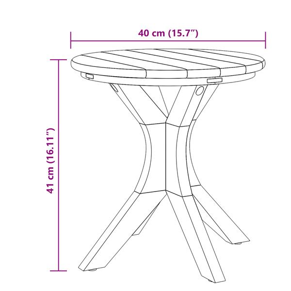 Grote foto vidaxl bijzettafel bruin 40 x 40 x 41 cm massief teakhout tuin en terras tuinmeubelen