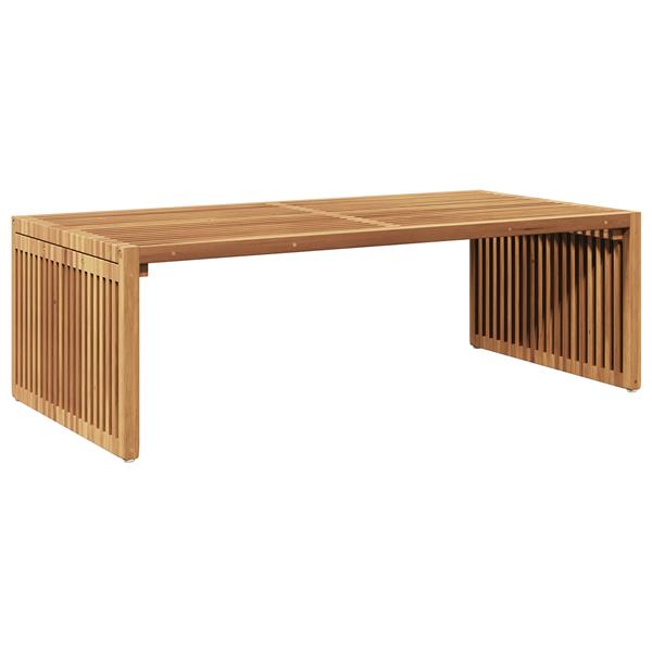 Grote foto vidaxl tuin bijzettafel bruin 110 x 55 x 35.5 cm massief teakhout tuin en terras tuinmeubelen