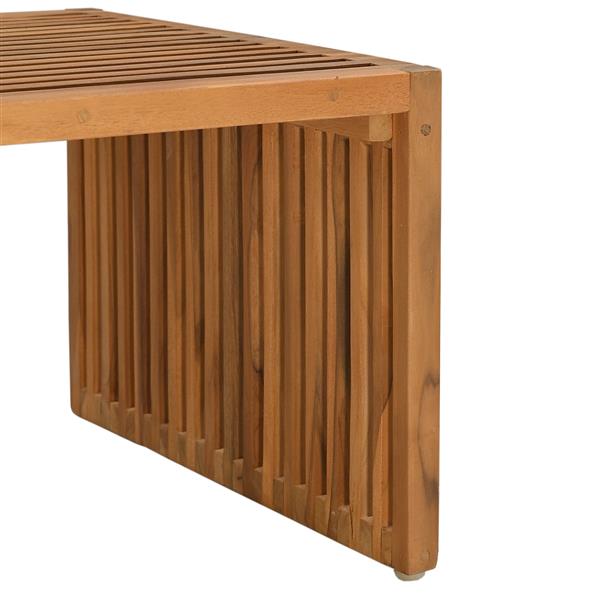 Grote foto vidaxl tuin bijzettafel bruin 90 x 50 x 36 cm massief teakhout tuin en terras tuinmeubelen