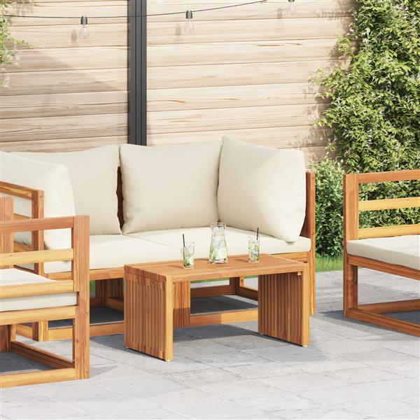 Grote foto vidaxl tuin bijzettafel bruin 70 x 37.5 x 35.5 cm massief teakhout tuin en terras tuinmeubelen