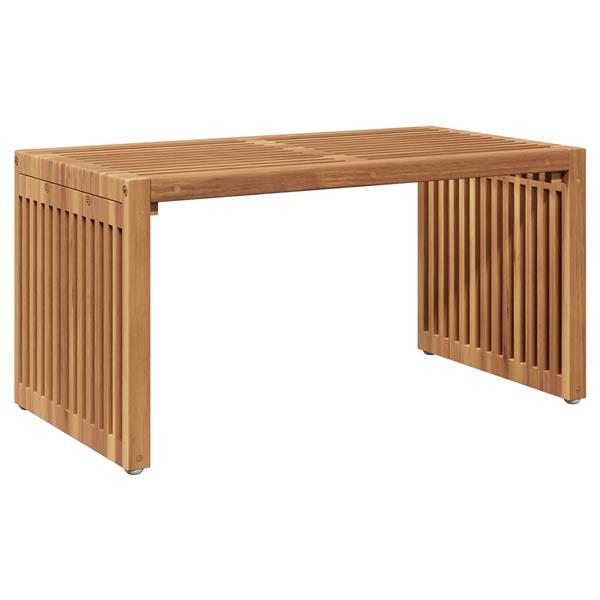 Grote foto vidaxl tuin bijzettafel bruin 70 x 37.5 x 35.5 cm massief teakhout tuin en terras tuinmeubelen