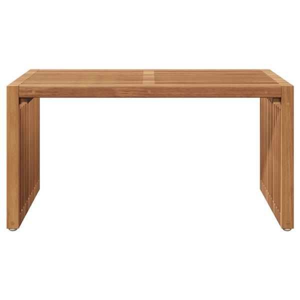 Grote foto vidaxl tuin bijzettafel bruin 70 x 37.5 x 35.5 cm massief teakhout tuin en terras tuinmeubelen