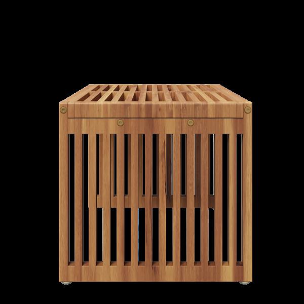 Grote foto vidaxl tuin bijzettafel bruin 70 x 37.5 x 35.5 cm massief teakhout tuin en terras tuinmeubelen