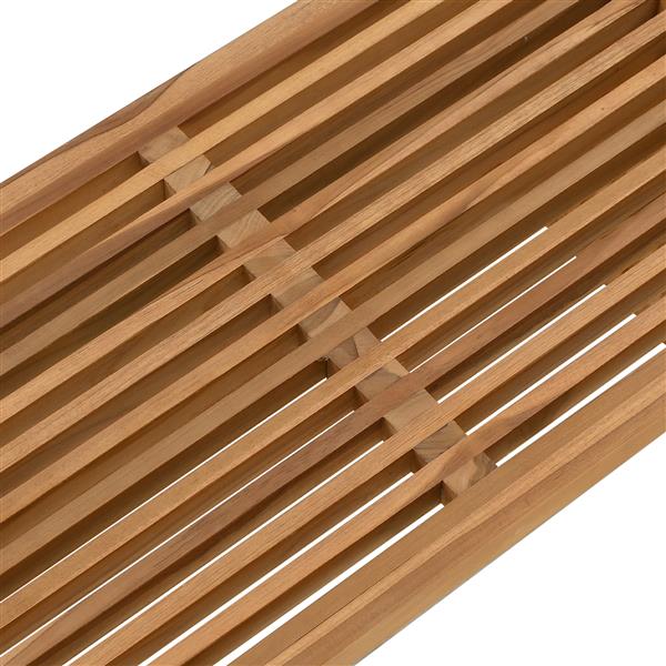 Grote foto vidaxl tuin bijzettafel bruin 70 x 37.5 x 35.5 cm massief teakhout tuin en terras tuinmeubelen