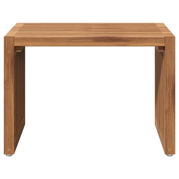 Grote foto vidaxl tuin bijzettafel bruin 50 x 32.5 x 35 cm massief teakhout tuin en terras tuinmeubelen