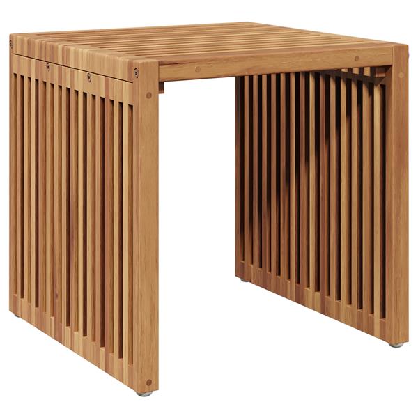 Grote foto vidaxl tuin bijzettafel bruin 45 x 42.5 x 45 cm massief teakhout tuin en terras tuinmeubelen
