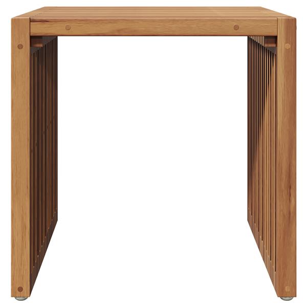 Grote foto vidaxl tuin bijzettafel bruin 45 x 42.5 x 45 cm massief teakhout tuin en terras tuinmeubelen