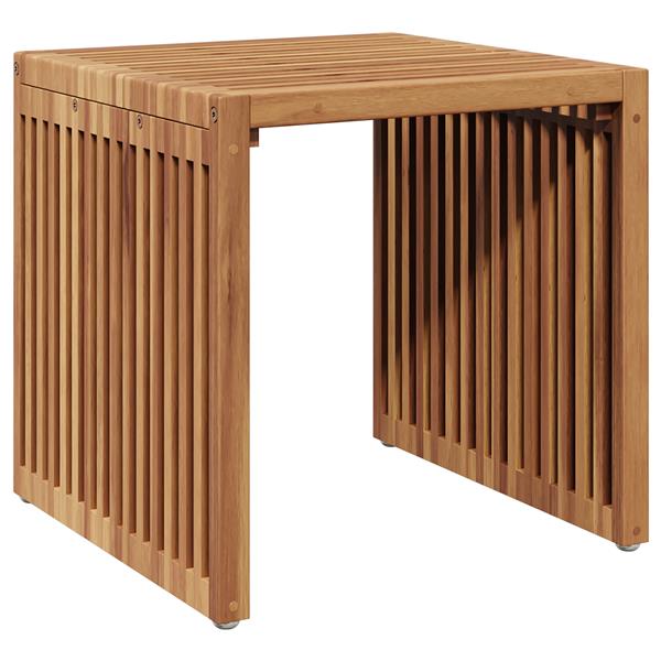 Grote foto vidaxl tuin bijzettafel bruin 45 x 42.5 x 45 cm massief teakhout tuin en terras tuinmeubelen
