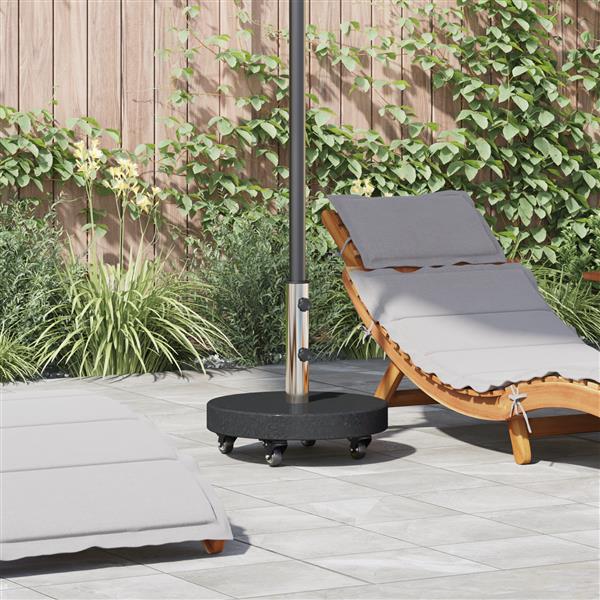 Grote foto vidaxl parasolvoet zwart 45 x 45 x 45 cm graniet tuin en terras overige tuin en terras